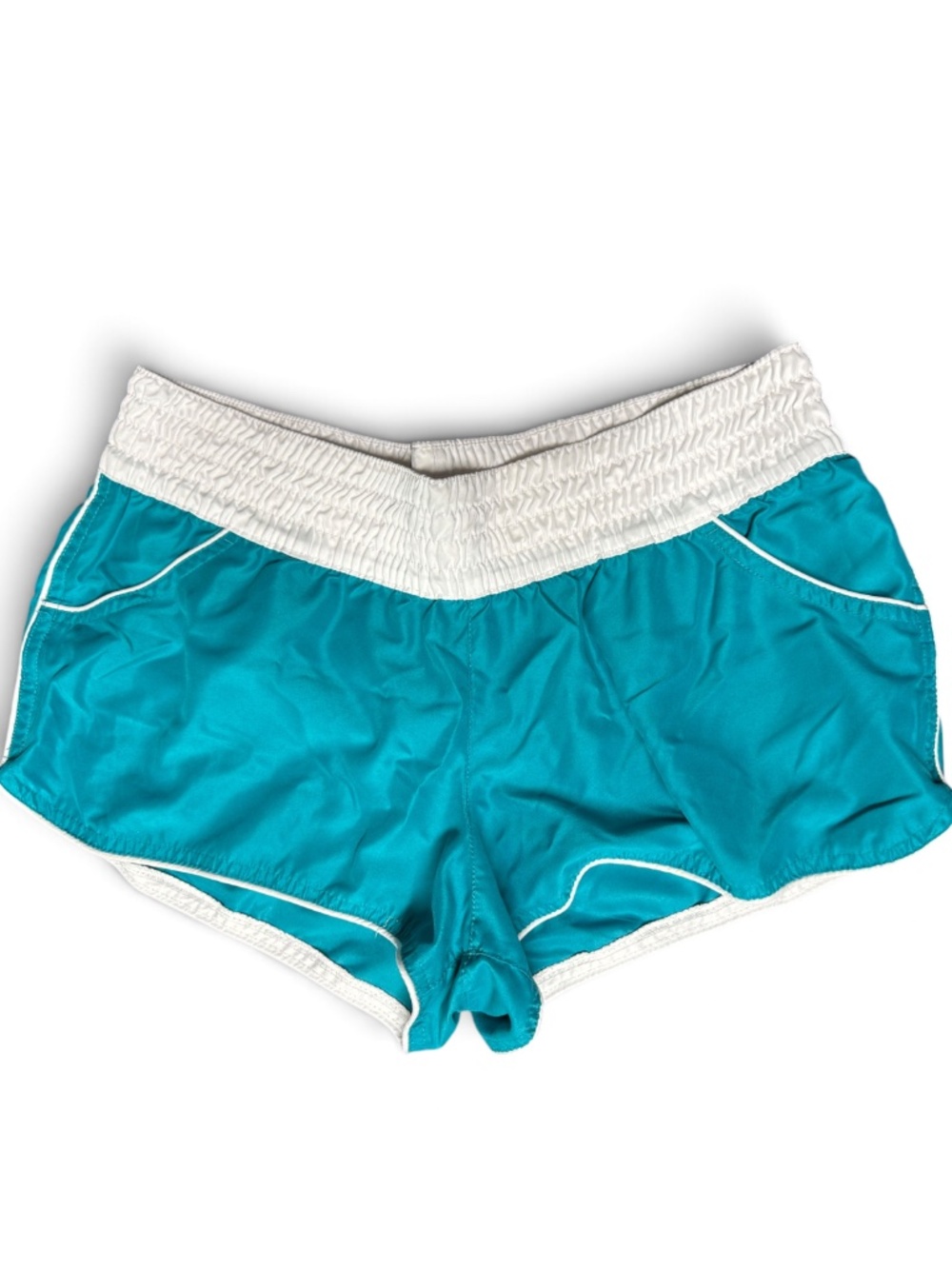 Xhilaration Teal Turquoise White Athletic Shorts Women's XL Sporty